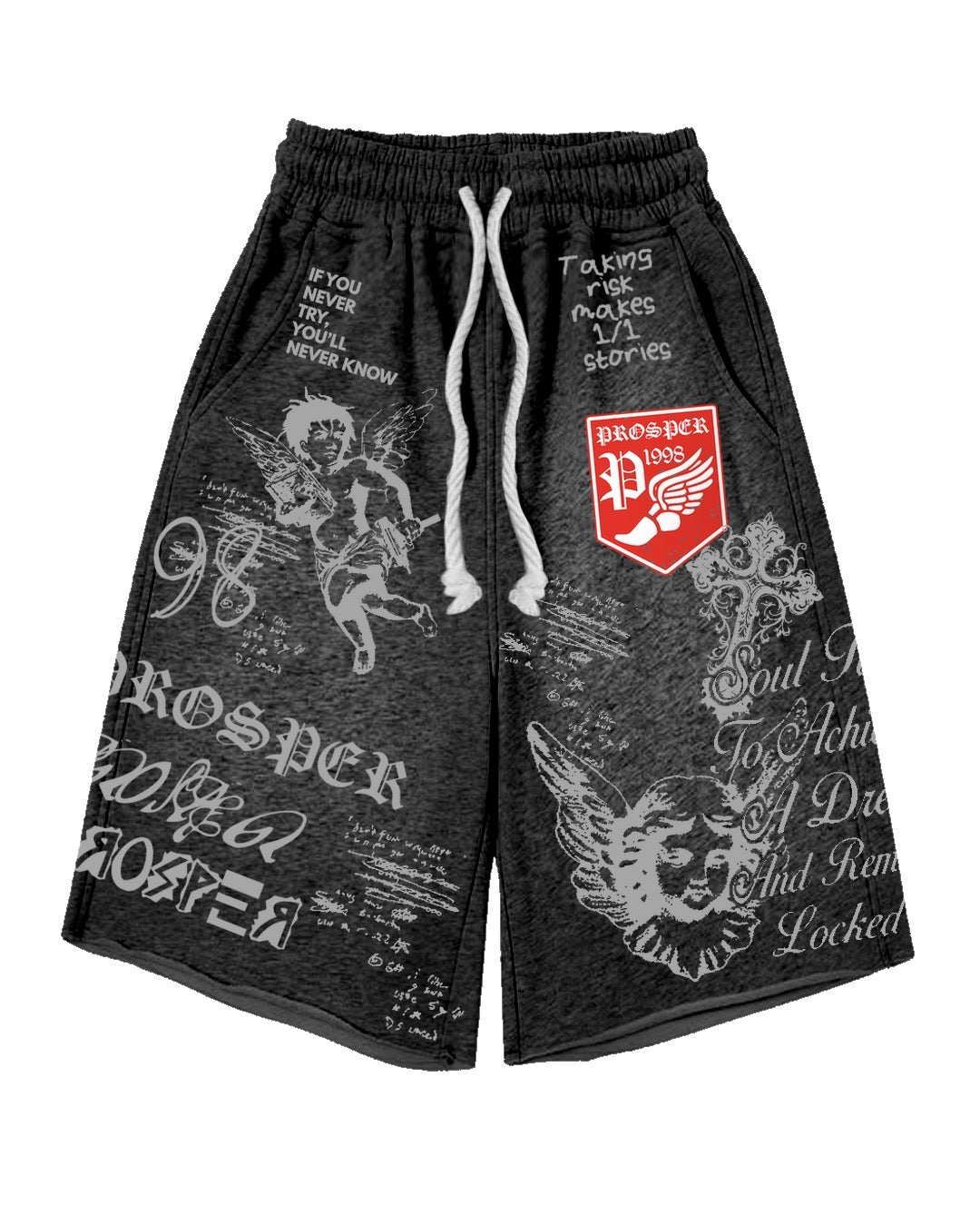 "SOUL TIES" 3/4 SHORTS