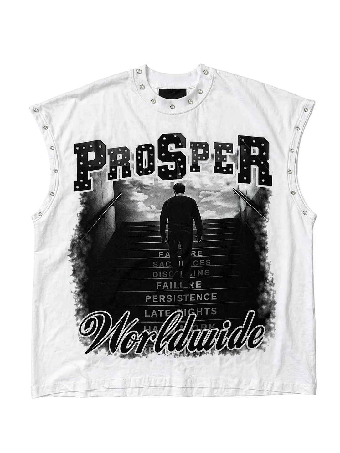 PREVAIL SLEEVELESS TEE WHITE