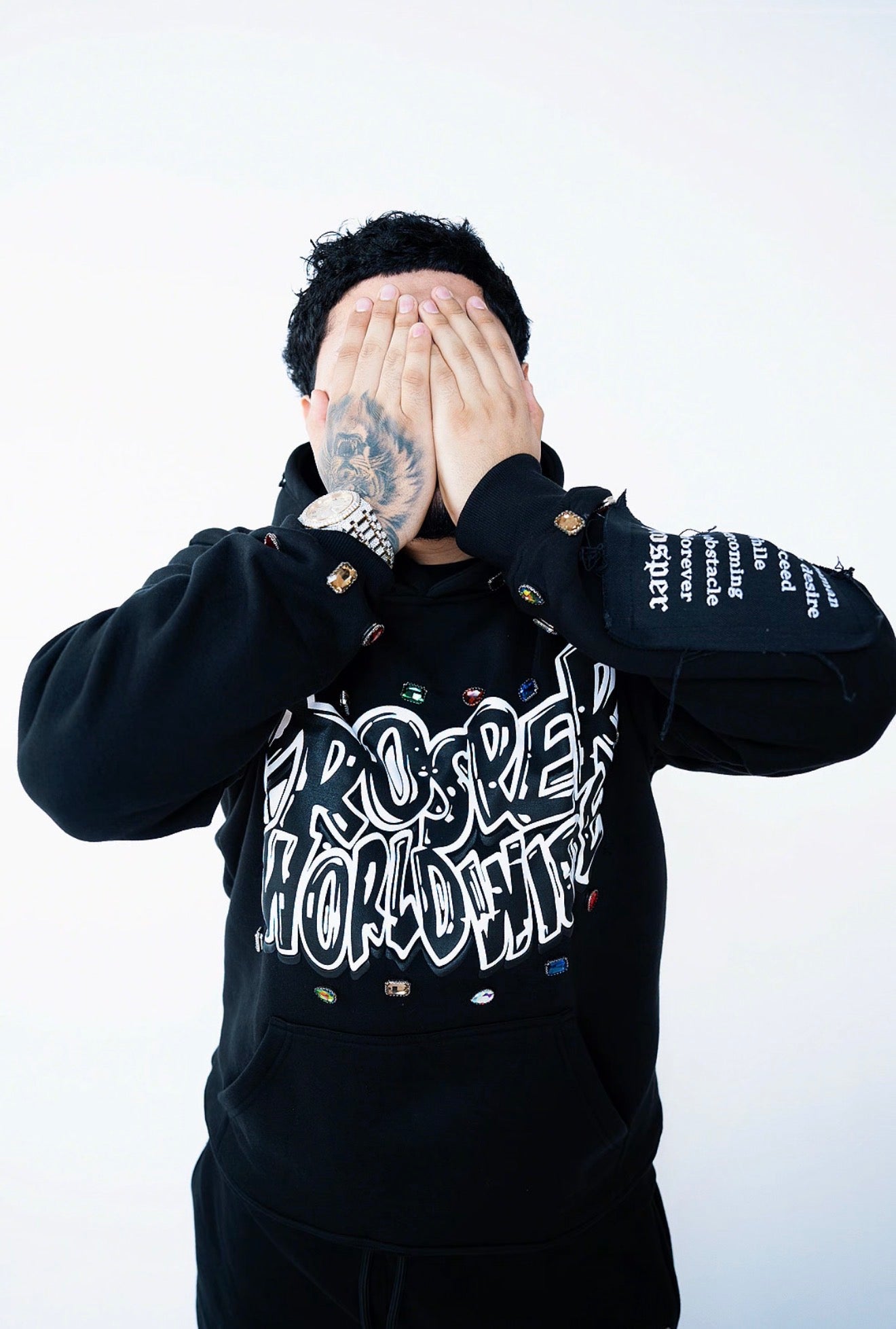 BLACK "DESTINED" GEMSTONE JACKET