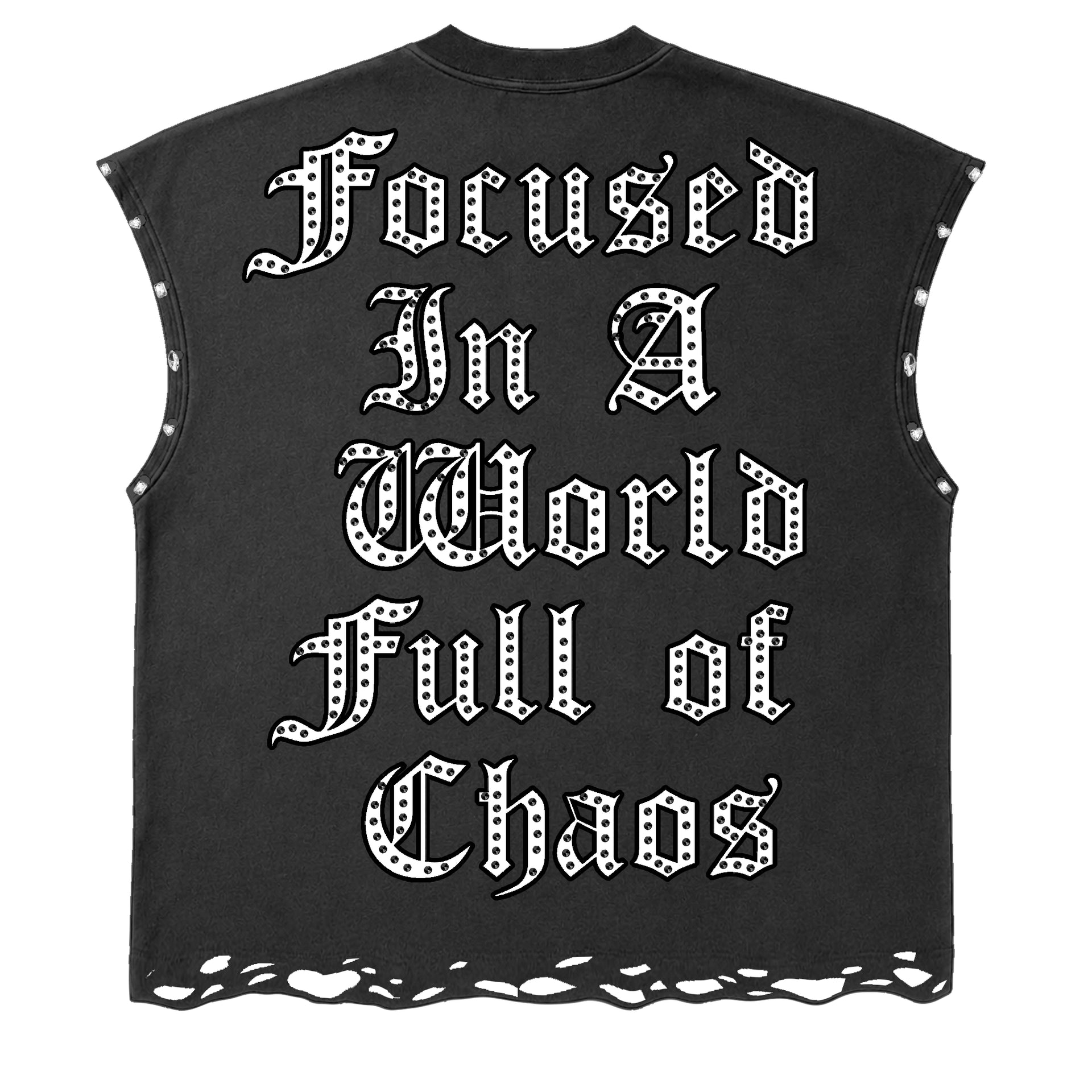 "CHARCOAL" SLEEVELESS TEE